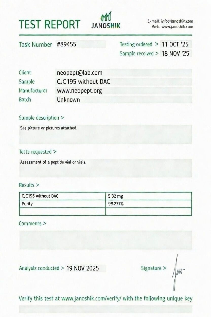 CJC1295 (No DAC) 5mg + IPAMORELIN 5mg